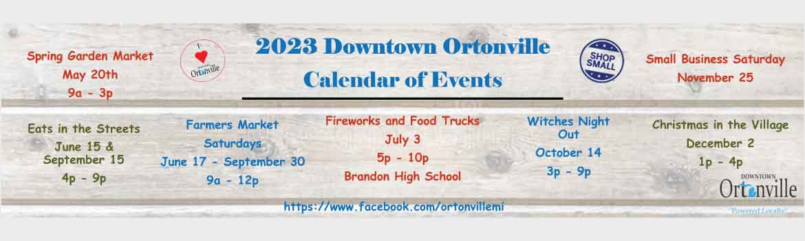 Ortonville Anniversary Calendar